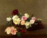 Ignace-Henri-Theodore Fantin-Latour - A Basket of Roses